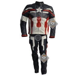 Captain America Leather Motorcycle Suit Captain America Leather Motorcycle Suit