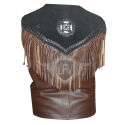 Men Bread Fringe Western Leather vest Men Bread Fringe Western Leather vest