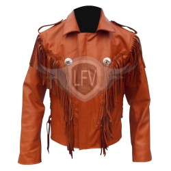 Men Classical Western Look Leather Jacket