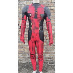 Deadpool 3 suit screen printed fabric suit and accessories  Deadpool 3 suit screen printed fabric suit and accessories