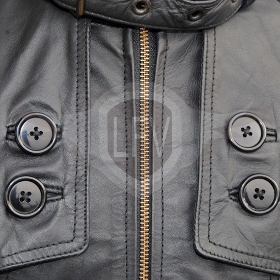 Fresh Look Black 2 Pocket Leather Jacket