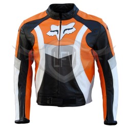 Designer Fox Motorbike Racing Leather Jacket
