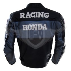 Men's Honda Motorbike Black Leather Jacket Men's Honda Motorbike Black Leather Jacket