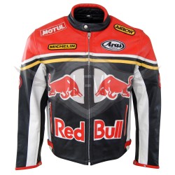 RedBull Motorbike Racing Leather Jacket RedBull Motorbike Racing Leather Jacket