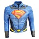 Superman Man of Steel Blue Leather Jacket