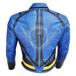 Superman Man of Steel Blue Leather Jacket Superman Man of Steel Blue Leather Jacket