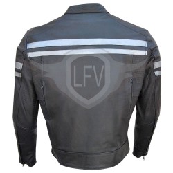 Men's Motorcycle Armor Black Leather Jacket